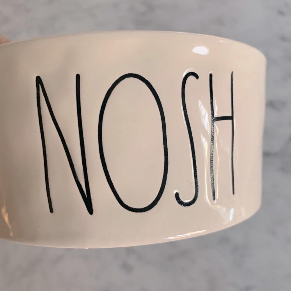 Rae Dunn NOSH bowl with blue interior - Picture 4 of 7